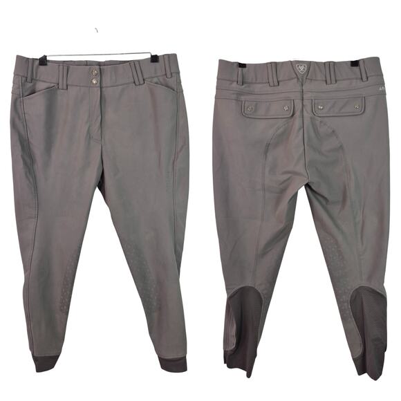 Ariat Pro Series Tri Factor Gray Riding Equestrian Breeches Pants Unworn 36 R - Picture 1 of 6